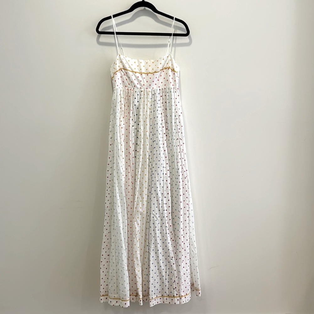 Zimmermann bellitude bandeau midi dress size 3 polka dots